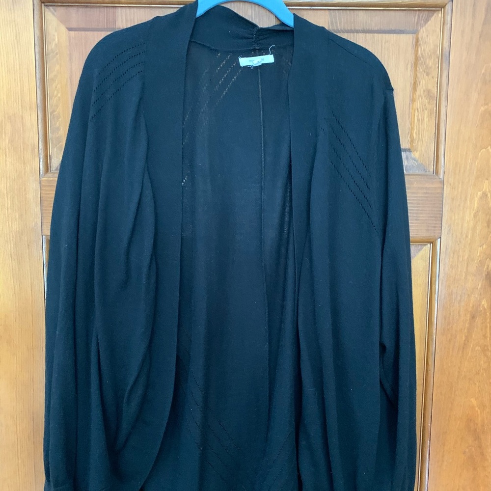 Maurice’s Size 2 black cardigan. For spring/summer
